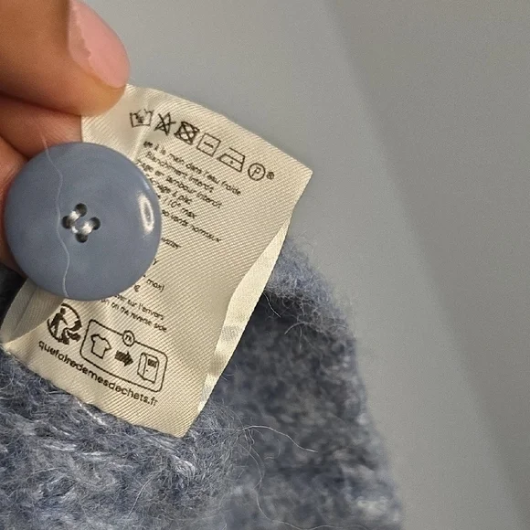 Elegant Blue Knit Cardigan - Picture 3 of 5